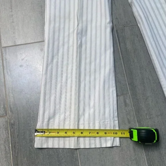 Banana Republic Striped Wide Leg Lined Trousers Dress Pants Slacks White Size 6 - Picture 9 of 10